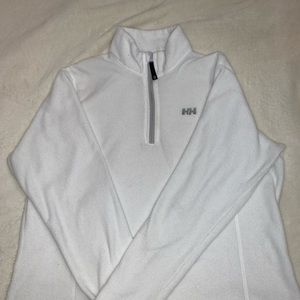 White fleece Helly Hanson half zip sweater